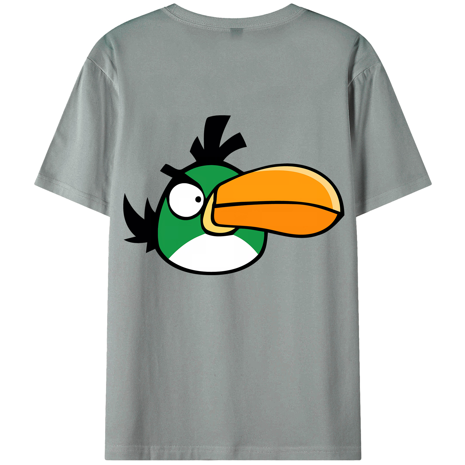 （画像用） Angry Birds アングリーバード 綿100％ メンズ半袖Tシャツ（バックプリント） 通気性